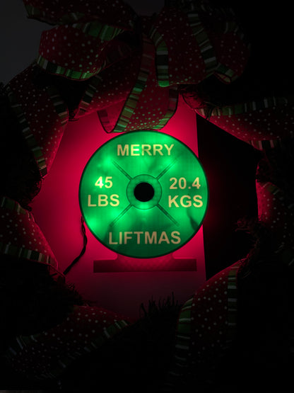 "Merry Liftmas" Holiday Weight Plate Lightbox