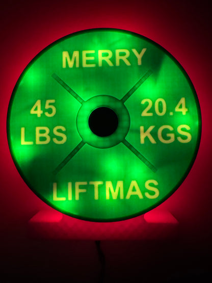 "Merry Liftmas" Holiday Weight Plate Lightbox