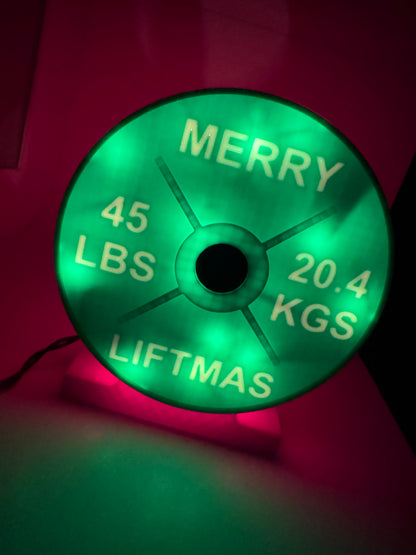 "Merry Liftmas" Holiday Weight Plate Lightbox
