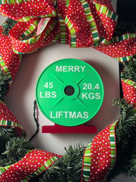 "Merry Liftmas" Holiday Weight Plate Lightbox